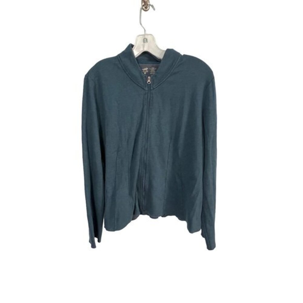 Honey Toad Gray Long Sleeve Full Zip Lightweight Jacket Size Large